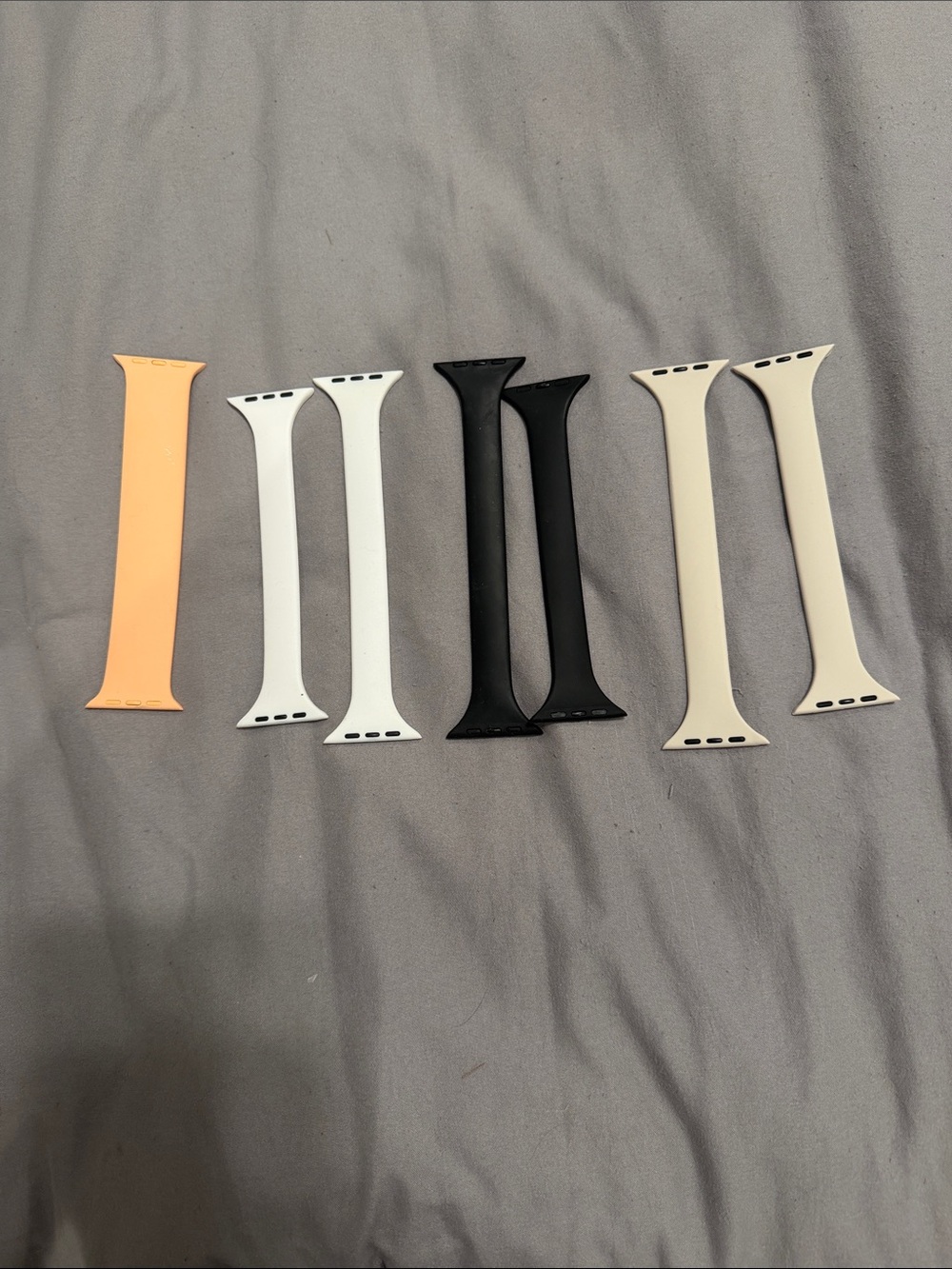 Silicone Watch Band Replacement Straps - Black, White, Cream, Peach
